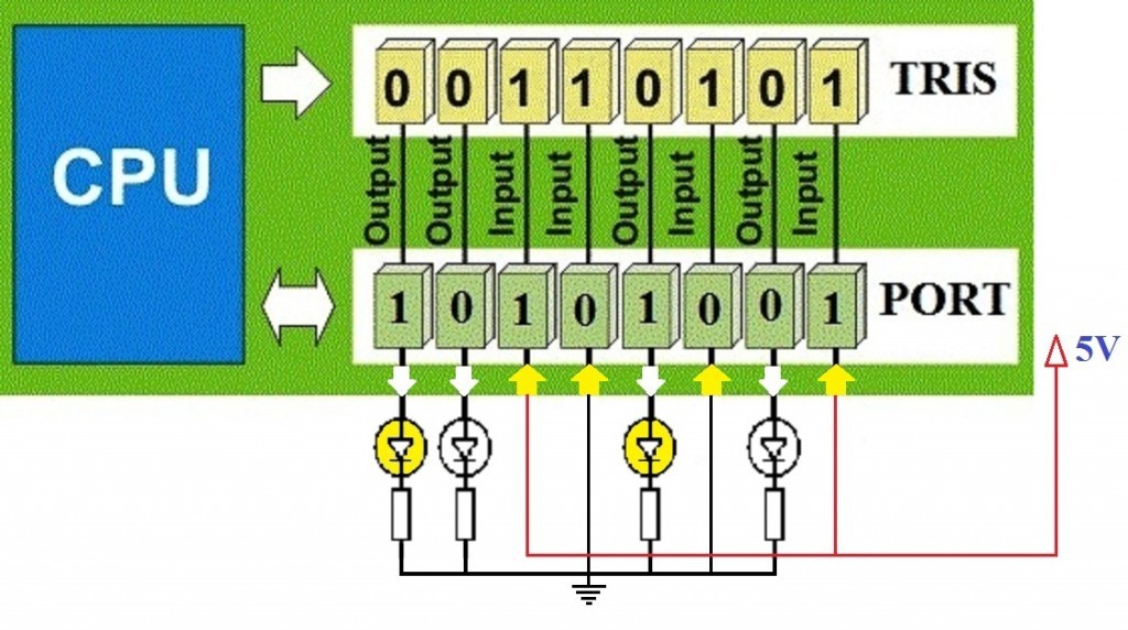 PORT-and-TRIS-Register-in-PIC-Microcontroller-الکترولب